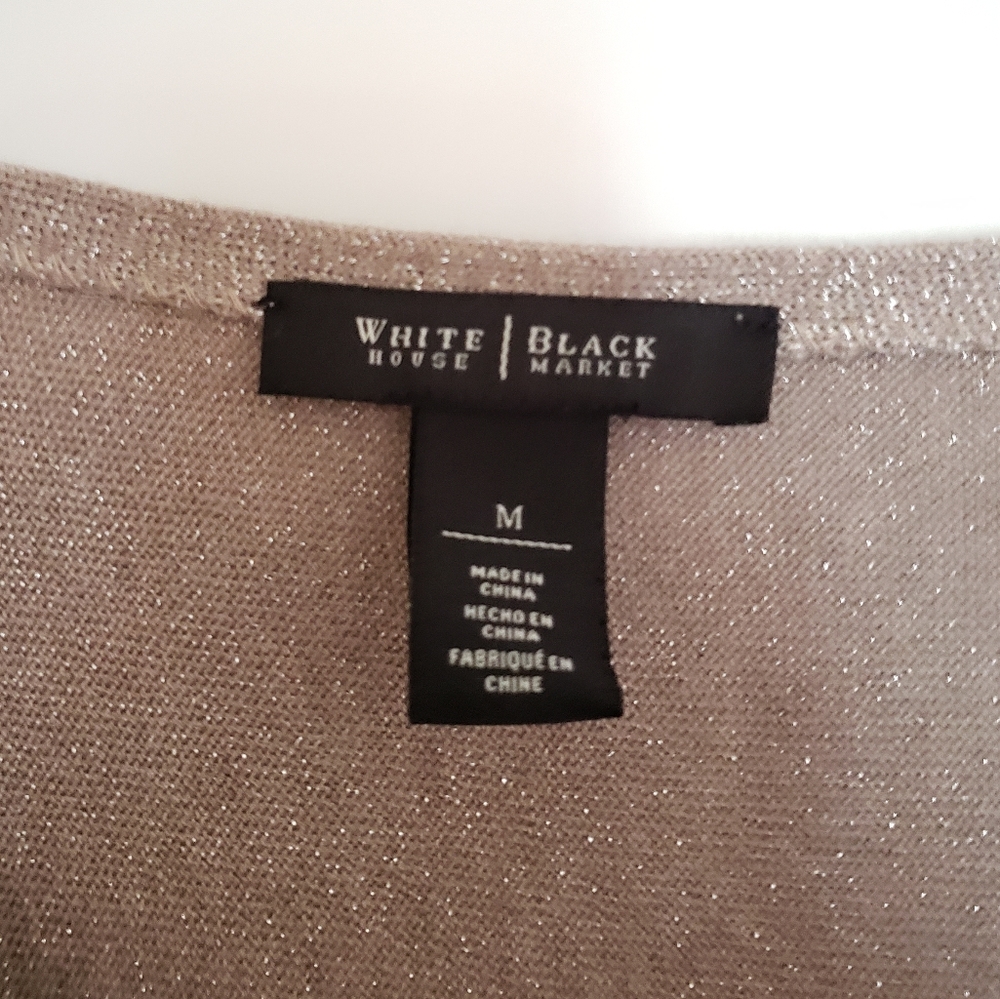 *SOLD*WHBM Slouchy Neck Tan Sweater Dress Cashmere Blend Medium - Picture 8 of 10